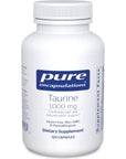 Pure Encapsulations Taurine 1,000 mg | Amino Acid Supplement for Liver, Eye Health, Antioxidants, Heart, Brain, and Muscles* | 120 Capsules