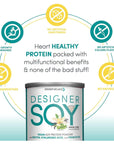 Designer Wellness, Soy Isolate Protein Powder with Biotin, Hyaluronic Acid and Prebiotics, Vegan, Zero Sugar, Non-GMO, Angel Cake Natural Vanilla Flavor, 11.4 Ounces