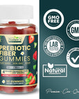 Fiber Gummies for Adults, Sugar Free Daily Prebiotic Fiber Supplement & Digestive Health Support - Supports Regularity & Digestive Health, Nature's Plant Based, Non-GMO, Berry Flavor - 60 Gummies