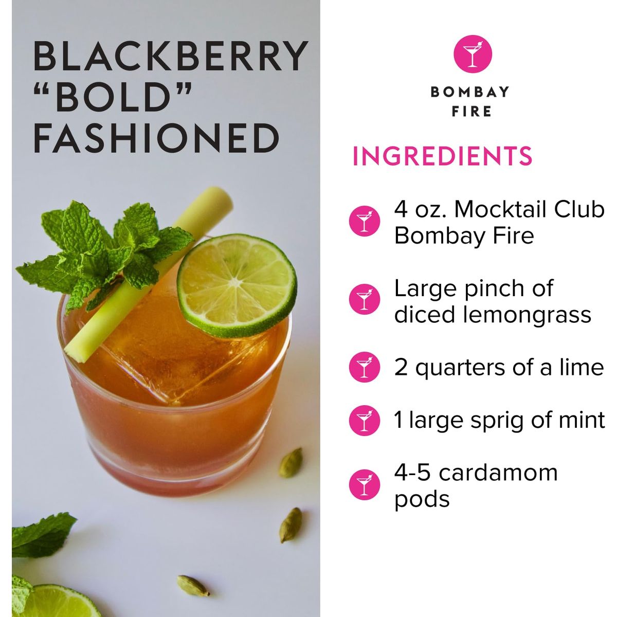 Mocktail Club Manhattan Berry NonAlcoholic Sparkling Craft Cocktail  4x12 Oz Cans  80 Calories NonGMO No Artificial Ingredients Gluten Free  Natural Blackberry Pear Shrub and Ginger