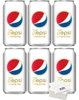 Pepsi 12oz cans pack of 6 with Bay Area Marketplace Napkins Caffeine Free Diet Pepsi