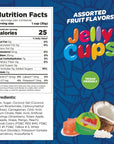 Funtasty Jelly Cups Assorted Fruit Candy 55 Count Jar Vegan Friendly