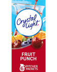 Crystal Light SugarFree Fruit Punch Low Calories Powdered Drink Mix 72 Count Pitcher Packets