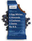 RxBar Protein Bars, Blueberry, Kosher, Gluten Free, 5 Count, 9.15 Ounce (Pack of 6)