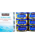 Kirkland Signature Solid White Albacore Tuna  Canned Chicken Breast Bundle  Includes 8 Cans of Albacore Tuna  6 Cans of Premium Chunk Chicken