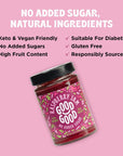 GOOD GOOD No Added Sugar Raspberry Jam - Keto Friendly Jelly - Low Carb, Low-Calorie and Vegan - Diabetic Friendly - 12oz / 330g (Pack of 1)