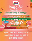 Dole Wiggles No Sugar Added Orange Fruit Juice Gels Snacks 43oz 16 Total Cups Gluten  Dairy Free Bulk Lunch Snacks for Kids  Adults