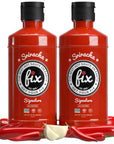 Fix Hot Sauce, Sriracha Sauce - Sriracha Chili Sauce, Organic Red Chili Peppers, Spicy & Bold Flavor, Non-GMO, Gourmet, Sriracha Sauce Hot, Great in Pho or Ramen - Signature Flavor, 18 Oz, 2-Pack