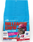 Big League Chew Curveball Cotton Candy Bubble Gum  Tasty Cotton Candy Delight  Ideal for Baseball Games Teams Concessions Parties and Beyond  Pack of 12 Bags 212oz Each