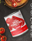 Dependable Foods Diced Tomatoes  6375 Lbs 102 oz California Crushed Tomatoes in Tomato Juice  Bulk Can  GlutenFree AllergenFree Kosher