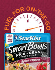 Starkist Smart Bowls Spicy Pepper Rice  Beans Tuna 45 oz Pack of 3 with By The Cup Mood Spoons