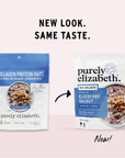 purely elizabeth Collagen Protein Oats, Blueberry Walnut, Amaranth, Quinoa Flakes, Coconut Sugar, Chia Seeds,Gluten-Free, Non-GMO, 8 oz (3 Ct.)