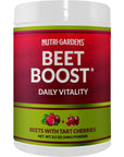 NutriGardens Beet Boost Beet Root Powder Nitric Oxide Booster and Energy Supplement, USA Grown Beets + Tart Cherry, Whole Beetroot Supplement, Red Beet Root Super Juice Beats All Vegan Supplements 8.5 Oz