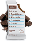 RXBAR Protein Bars, 12g Protein, Gluten Free Snacks, Chocolate Chip (6 Boxes, 30 Bars)