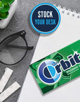 ORBIT Spearmint Sugarless Chewing Gum 3 Packs of 14Pieces 42 Total Pieces