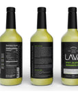 LAVA Premium Spicy Jalapeño Margarita Mix by LAVA Craft Cocktail Co Made with Real Jalapeños Agave Nectar Key Limes Lots of Flavor and Ready to Use 1Liter Glass Bottle