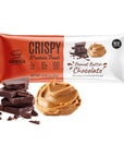 Genius Gourmet Crispy Protein Treat Chocolate Peanut Butter Keto Snack Low Carb Low Sugar  Gluten Free Protein Snacks for Adults 10G of Whey Protein per Protein Bar 5 Net Carbs 10 CT