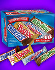 SNICKERS TWIX 3 MUSKETEERS  MILKY WAY Full Size Bars Variety Mix 18Count Box