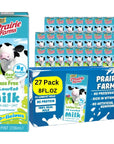 Prairie Farms  Lactose Free Milk Shelf Stable 1 Low Fat Milk Boxes Vitamin D Gluten Free UHT Milk Kosher  8oz 27 Pack