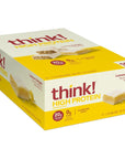 think! Protein Bars, High Protein Snacks, Gluten Free, Kosher Friendly, Lemon Delight, Nutrition Bars, 2.1 Oz per Bar, 10 Count (Packaging May Vary)