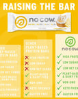 No Cow High Protein Bars Lemon Meringue  Healthy Snacks 20g Vegan Protein High Fiber Low Sugar Keto Friendly Dairy  Gluten Free 12 Count