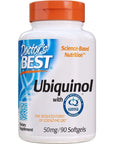 Doctor's Best Ubiquinol with Kaneka QH, Non-GMO, Gluten & Soy Free, Heart Health, 50 mg, 90 Count