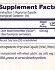 Healthy Origins EpiCor (Immune Protection), 500 mg - Plant-Based Immune Support Capsules - Gluten-Free & Non-GMO Supplement - 150 Veggie Caps