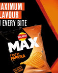 Walkers Max Paprika Crisps 6x27g