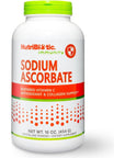 NutriBiotic - Sodium Ascorbate Buffered Vitamin C Powder, 16 oz | Vegan, Non-Acidic & Easier on Digestion Than Ascorbic Acid | Essential Immune Support & Antioxidant Supplement |Gluten & GMO Free