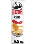 Pringles Potato Crisps Chips, Lunch Snacks, On-The-Go Snacks, Pizza, 5.5oz Can (1 Can)