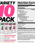 Lucky Energy Zero Sugar Energy Drink 192 Fl Oz Cans Pack of 10 Variety Pack With Five Flavors Zero Aftertaste With Maca Ginseng Taurine BetaAlanine 200mg Caffeine Packaging May Vary