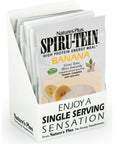 NaturesPlus SPIRU-TEIN Shake - Banana Flavor - 8 Packets, Spirulina Protein Powder - Plant Based Meal Replacement, Vitamins & Minerals For Energy - Vegetarian, Gluten-Free - 8 Servings