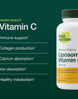 Liposomal Vitamin C - The Only 1500mg Per Capsule (NOT 2) DNA Verified & Potent VIT C - Swallow or Pour Powder into a Drink, All Natural Vegan Friendly, Non-GMO, Gluten & Soy Free