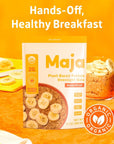 Maja Organic PlantBased Protein Oats  Banana Bread Overnight Oats 5 Servings 68g Vegan Gluten Free Oats Delicious Instant Oatmeal Quick  Filling Breakfast with Clean Ingredients