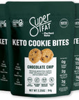 SuperFat Cookies Keto Snack Low Carb Food Cookies- Chocolate Chip 3 Pack - Gluten Free Dessert Sweets with No Sugar Added for Paleo Healthy Diabetic Diets