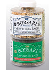 Borsari Seasoned Salt Combo - All Purpose Savory 3.2-4 oz Shaker Bottles