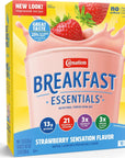 Carnation Breakfast Essentials Complete Nutritional Drink Strawberry 126 oz Packet 60 Ct