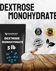 Essencea Dextrose Monohydrate 5lb Pure Bulk Ingredients | 100% Pure Dextrose Monohydrate Powder in Bulk | Gluten Free Non-GMO and Vegan…