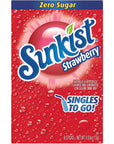 Sunkist Soda Strawberry Singles To Go Drink Mix 053 OZ 6 CT Pack of 4