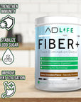 Project AD Fiber+ Vegan Fiber Supplement Powder, Supports Gut Health and Digestive Regularity (Mango, 16.4 oz)