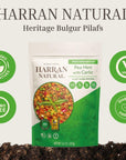 Harran Natural Whole Bulgur Pilaf Pea Mint With Garlic Plant Based 66 Ounces Pack Of 8