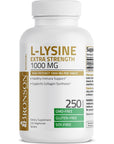 Bronson L-Lysine Extra Strength 1000 MG per Tablet High Potency, Immune Support & Supports Collagen Synthesis, Non-GMO, 100 Vegetarian Tablets