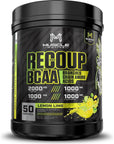 MuscleMotive Recoup BCAA Supplement - Advanced Recovery and Muscle Building Formula, BCAA's, L-Glutamine, Electrolytes, Vitamin B6, Lemon Lime Flavor, 50 Servings