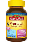 Nature Made Prenatal with Folic Acid + DHA, Prenatal Vitamin and Mineral Supplement for Daily Nutritional Support, 60 Softgels, 60 Day Supply