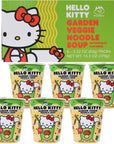 Hello Kitty Instant Ramen Noodle Cup 6 Pack Vegan Veggie Garden Flavor  Premium Microwaveable Ramen Soup Mix Asian Snacks