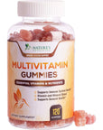 Multivitamin Gummies, Daily Adult Gummy Vitamin for Women & Men, Extra Strength Immune Health Support Supplement with Vitamins A, C, D, E, B-6, B-12, Zinc and More - Non-GMO, Berry - 120 Gummies