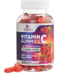 Sugar Free Vitamin C Gummies - Immune Support & Antioxidant Vitamin Dietary Supplement - Vegan, Non-GMO, Dairy & Gluten Free C Gummy Vitamins - Raspberry Flavor for Kids & Adults - 120 Count Gummies