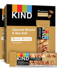 KIND Bars Caramel Almond  Sea Salt Healthy Snacks Gluten Free Low Sugar 6g Protein 24 Count