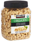 Kirkland Signature Organic Unsalted Cashew 40 Oz