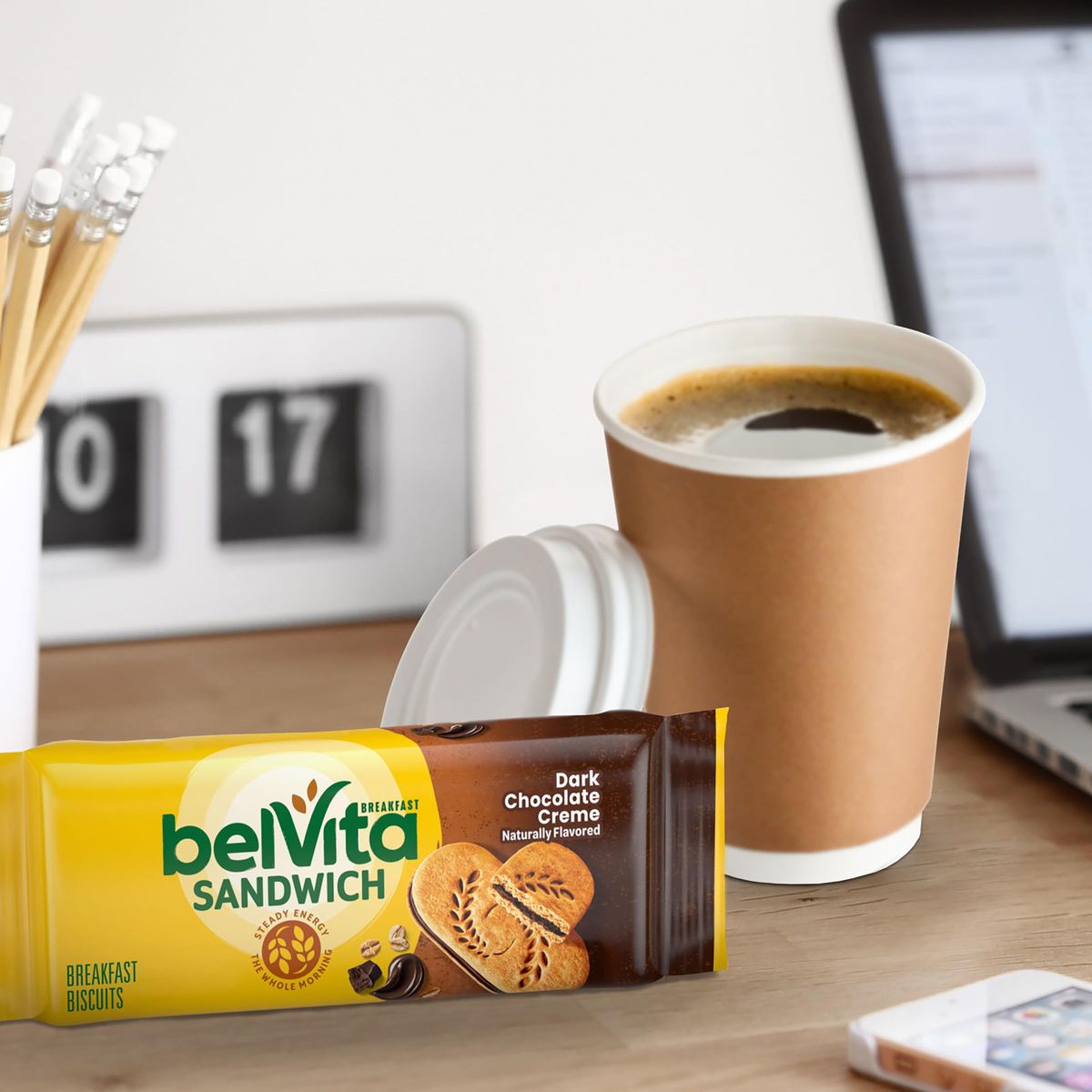 belVita Breakfast Sandwich Dark Chocolate Creme Breakfast Biscuits Value Pack 12 Packs 2 Sandwiches Per Pack